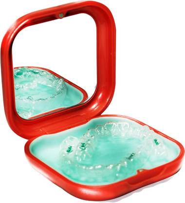 Toothsi Slim Aligner Case | Retainer Case with Mirror | Magnetic Switch Technology Teeth Whitening Kit