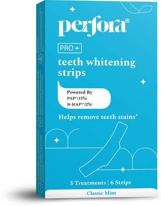 Perfora Teeth Whitening Strips - Classic Mint, 3 Treatment, Enamel Safe & Effective Teeth Whitening Kit