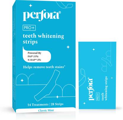Perfora Teeth Whitening Strips - Classic Mint, 14 Treatment, Enamel Safe & Effective Teeth Whitening Kit