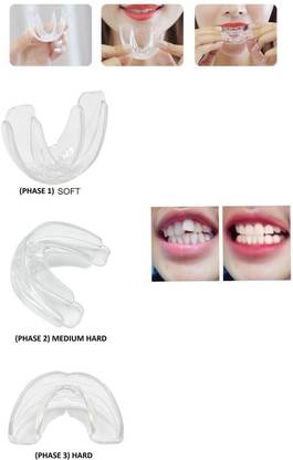 टीबाय 3 Stages Dental Alignment Jaw Trainer Tooth Guard Braces टीथ व्हाइटनिंग किट