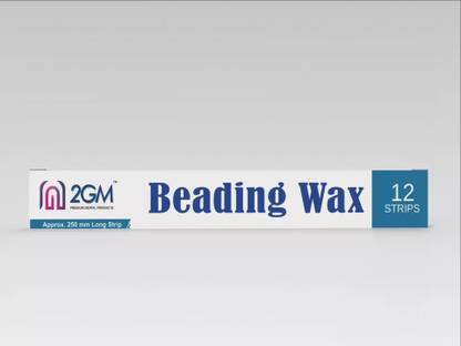 2GM Dental Beading Wax-12 Strips (Blue Color) Paraffin Wax Teeth Whitening Kit
