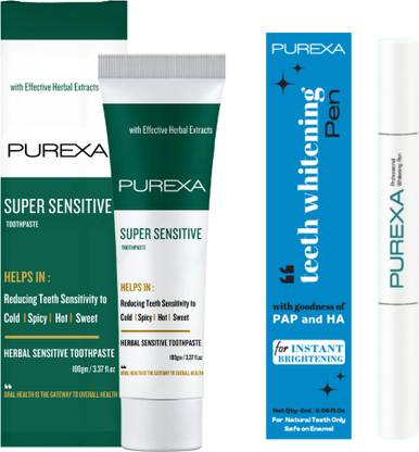 PUREXA Teeth Whitening Pen & Sensitive Toothpaste Combo Teeth Whitening Kit
