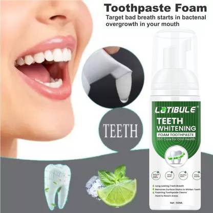 Latibule 2 in 1 Teeth Whitening Mousse Foam Cleaning Germs , Stain Removal Teeth Whitening liquid
