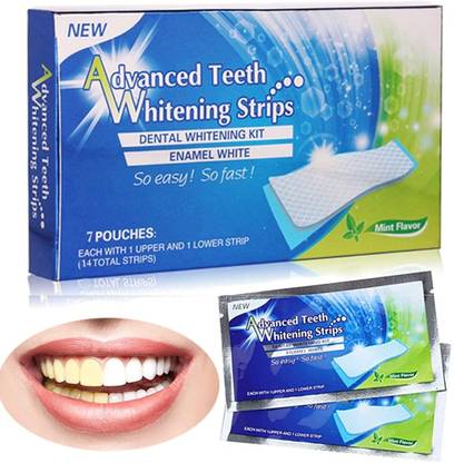 ATStrips Advanced Professional Teeth Whitening Strips Kit DIY - Easy to Apply Teeth Whitening liquid