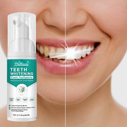 Phillauri Pure White Teeth Whitening Foam Reveal Your Brightest Smile Teeth Whitening liquid