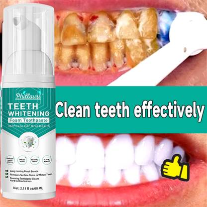 Phillauri Pure Natural teeth whitening foam cleaner Teeth Whitening liquid