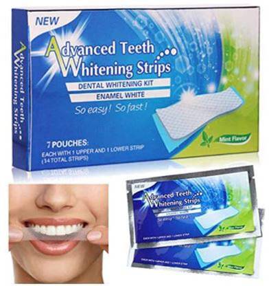 DentalWhiteKit Advanced Teeth Whitening Strips for Sensitive Teeth Teeth Wipe