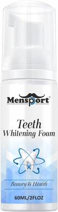 Mensport Natural Teeth Whitening Foam Pack 1 of 60ml Bottle Teeth Whitening liquid