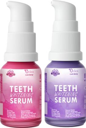 Qelica Lush Berry & Bright Berry Teeth Whitening Serum, Natural Teeth Brightening Teeth Whitening Kit