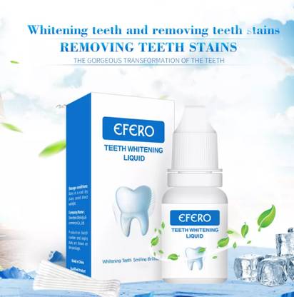 EFERO Teeth Whitening Essence Powder Clean Teeth Whitening Kit Teeth Wipe