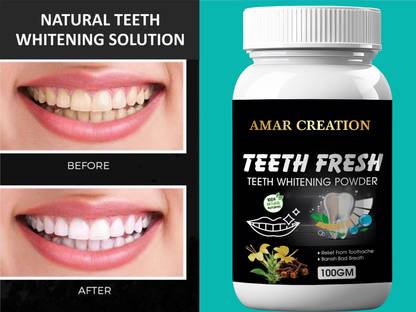 AAMAR CREATION Teeth Whitening, Brightening Teeth, Gutka Pan masala Stain Removal (100 g) Teeth Whitening liquid