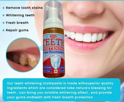 JV Fashion Hub Red Foam Stain Removal Teeth Whitening liquid
