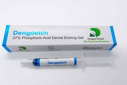 Dengen Dental Etchant Gel | 37% Phosphoric Acid | Dental 3g Syringe with Dispensing Tips