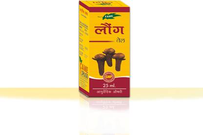 Fame Drugs Clove Oil For Toothache Gums Problem Pack of 2 (25ML X 2) Teeth Whitening liquid
