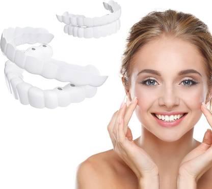 Gorofy Snap-On Instant Perfect Smile Teeth Veneers - Comfort Fit Flex Dentures Teeth Wipe