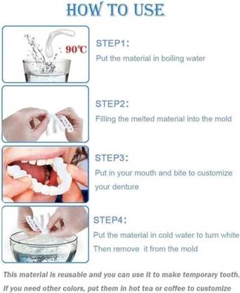 Shital Professional Teeth Whitening Fake Teeth Set Teeth Whitening Kit ( pc2 ) Teeth Wipe