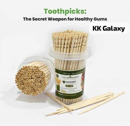 KK Galaxy Bamboo Toothpick sticks Teeth Wipe