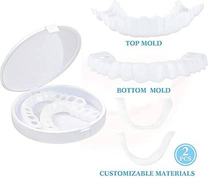 Karea Braces for Women and Men Improve Fake Teeth Denture Smile Teeth Wipe
