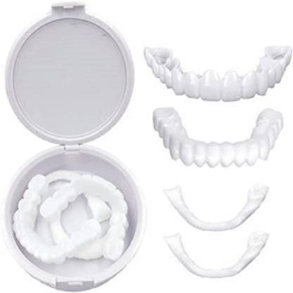 MS WORLD Fake Teeth, Veneer Snap-in , Dentures for Men and Women Teeth Wipe