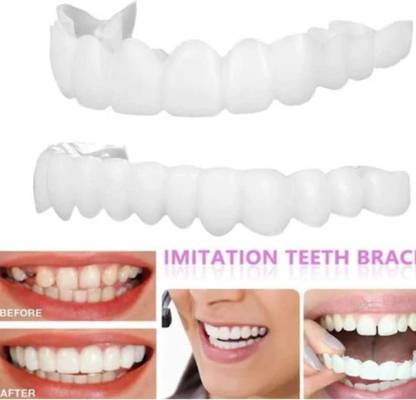 urmin Teeth Veneers Temporary Fake Teeth Lower Bottom Teeth Wipe (Pack of1) Teeth Wipe