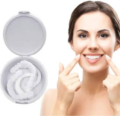 DIZIBAY Instant Comfort Fit Teeth Veneers - Whitening Cosmetic Fake Teeth Covers Teeth Wipe