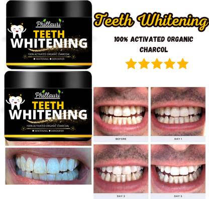 Phillauri Teeth Toothpaste||Removes Stains||Improves Oral Aesthetics||(pack of 2) Teeth Wipe
