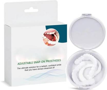 DAONPHARI Temporary Smile Denture Teeth Top Fake Tooth Cover Adjustable Snap On Denture Teeth Wipe