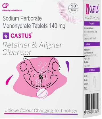 Castus Retainer & Aligners Cleanser Tablets | Clean Aligners, Retainers, Mouthguards Teeth Wipe
