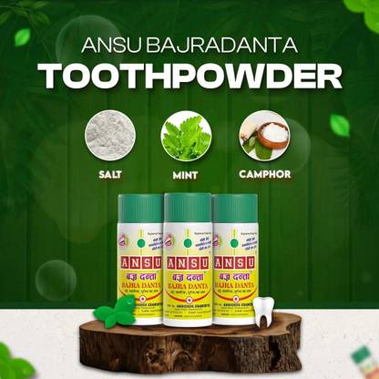 ANSU BAJRADANTA TOOTHPOWDER ABTP100TP Teeth Wipe