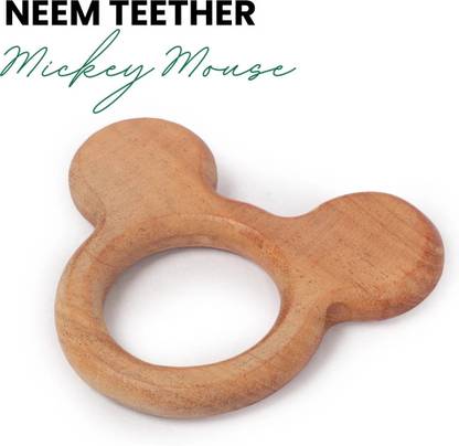 opatoys Wooden Micky Mouse Neem Teether