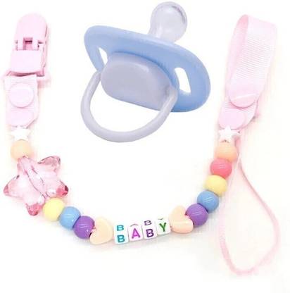Justlist Baby soother with chain 1Pcs Baby Pacifier Clips Children For Baby Present Baby Clip Nipple Clips Newborn Dummy Holder For Teethers (pack of 1) Soother YUT-02 Soother