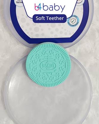 b4baby Soft Oreo Shape Silicone Baby Teether for Newborns Teether