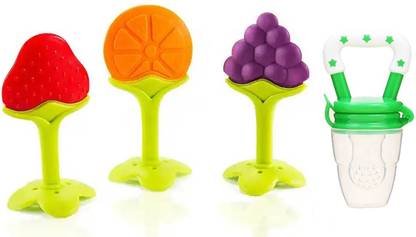 MMShopy Baby Fruit Shape Silicone Teethers Soft Silicone, BPA-Free for Infants Baby Teether and Feeder