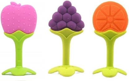 Hussan Baby Fruit Shape Silicone Teethers,FDA-Approved Soft Silicone,teether for baby Teether