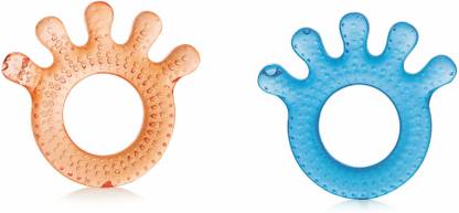 Beebaby Finger Water Filled Teether with Carry Case, Soothes Gums 3M+, Pack of 2 Teether