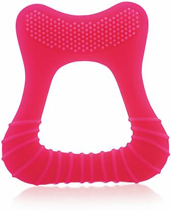Beebaby Tooth Shape Soft Silicone Baby Teether with Bristle & Carry Case, BPA Free, 6M+ Teether