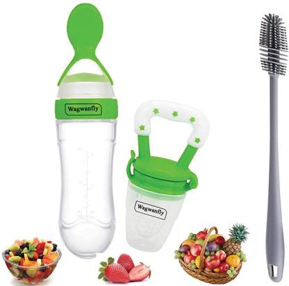 Wagwanfly Silicone FoodFruit Nibbler with Extra Mesh Soft Pacifier/Feeder Teether for Baby Teether and Feeder