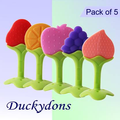 Duckydons Silicone Baby Teether Toy Soothe Babies Teething Relief Sore Gums |BPA Free Teether