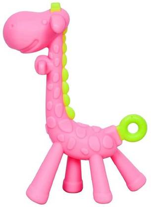 Sparkle Joy Baby Giraffe Teether Non-Toxic BPA-Free Silicone Safe and Flexible Teether