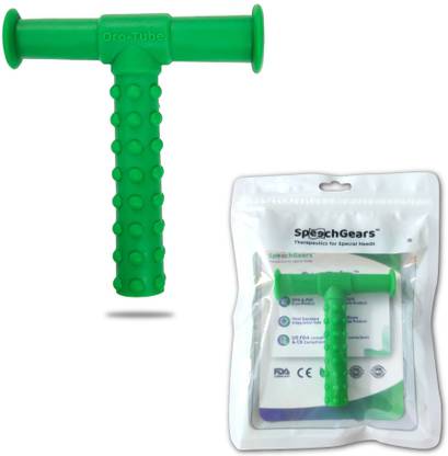 स्पीचगियर्स Oro-Tube Green Dotted A chewing tube for Speech Feeding and Sensory Integration टीदर