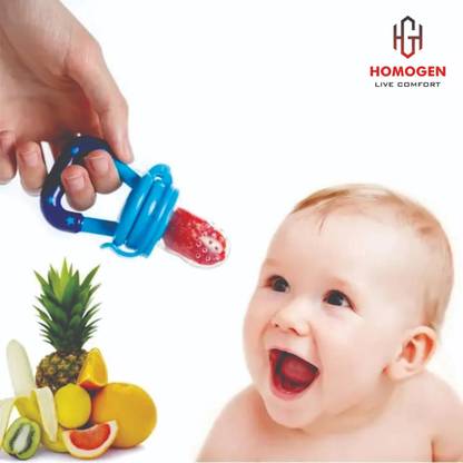 Homogen Silicone Baby Fruit Feeder Pacifier with Nipple Teether (Pack of 1) Feeder