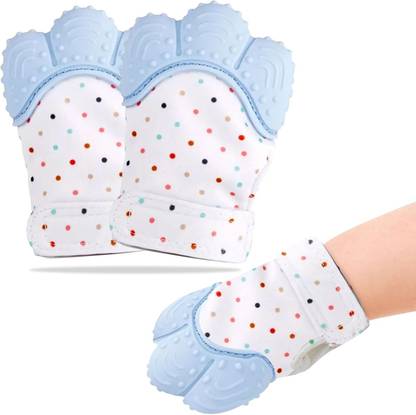 WAHHSON BPA-Free Soft Food-Grade Silicone Hand Glove Teether, Teething, Mitten, Soother Teether