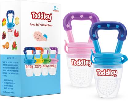 Toddley Silicone Food & Fruit Nibbler,Soft Pacifier Feeder,Teether for Baby 6+Month Baby Teether and Feeder