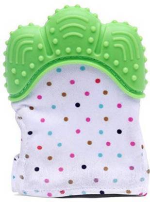 little monkeys Baby BPA-Free Silicone Food-Grade Soft Teether Glove and Handy Teething Toy Teether
