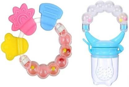 IRSHYAN KIDZGHAR Baby Teether Silicone Teether for 6 to 12 Months Baby Bpa Free Teether and Feeder