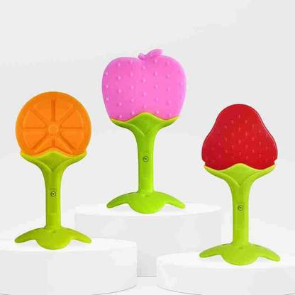 REYANSH KIFAYATI STORE Fruits Shape Teethers for Baby, Baby Chew Toys & Mittens Teether