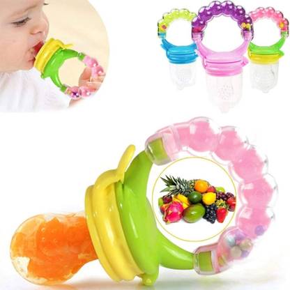 Dhochak Fruit and Food Nibbler, Food Feeder With Rattle Soother