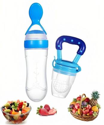 Little Townia Combo of Baby feeder spoon and Soother ( Food Fruit nibbler) Feeder