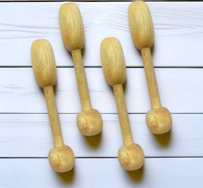 VILORA Natural Wooden Baby Soothers & Teethers – Set of 4 Essentials Teether