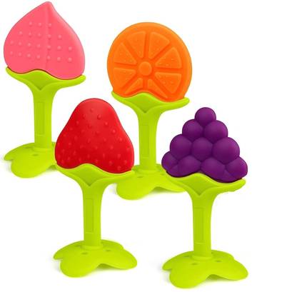 Vadhavan 4pc silicone teether for newborn baby teething toy Teether